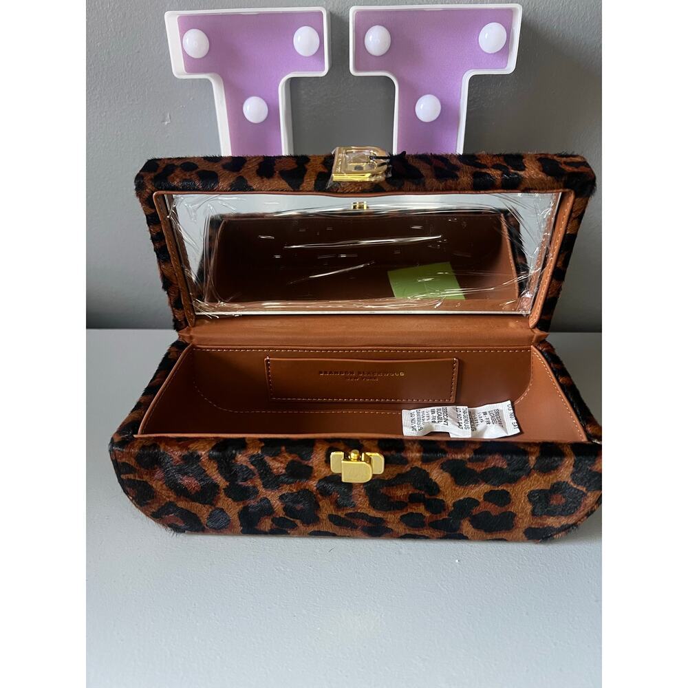 Brandon Blackwood Vanity Purse in Leopard Ponyhair with Mirror - Picture 10 of 12
